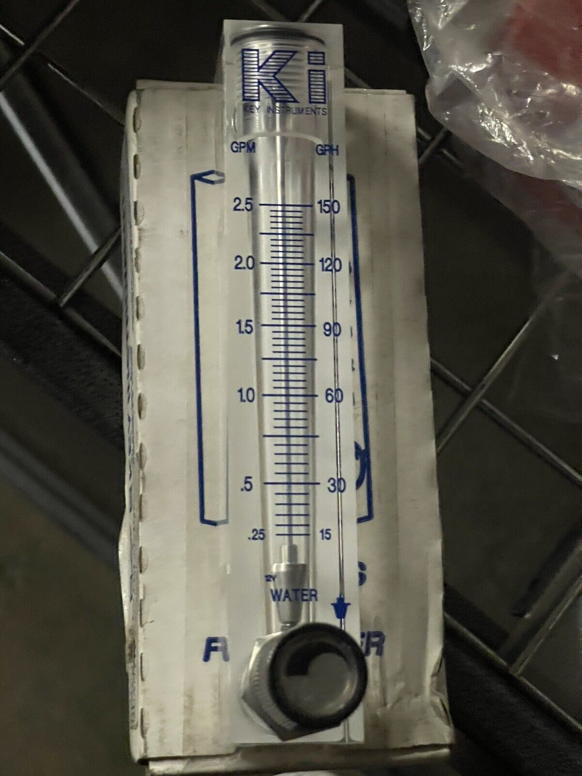 KEY INSTRUMENTS 4 to 50 gph VARIABLE AREA FLOWMETER FR4L64SVVT