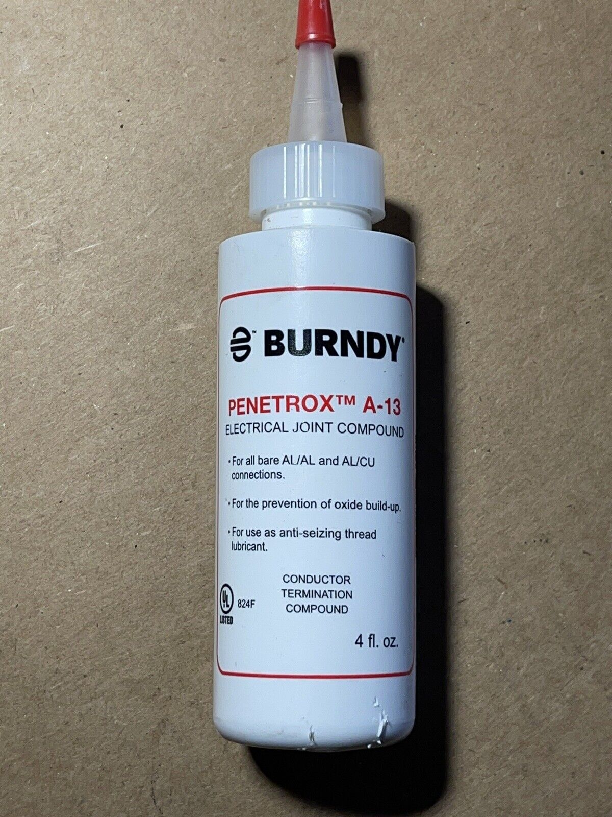 BURNDY 547038 PENETROX A-13 (PENA134) ELECTRICAL JOINT COMPOUND, 4 Oz.