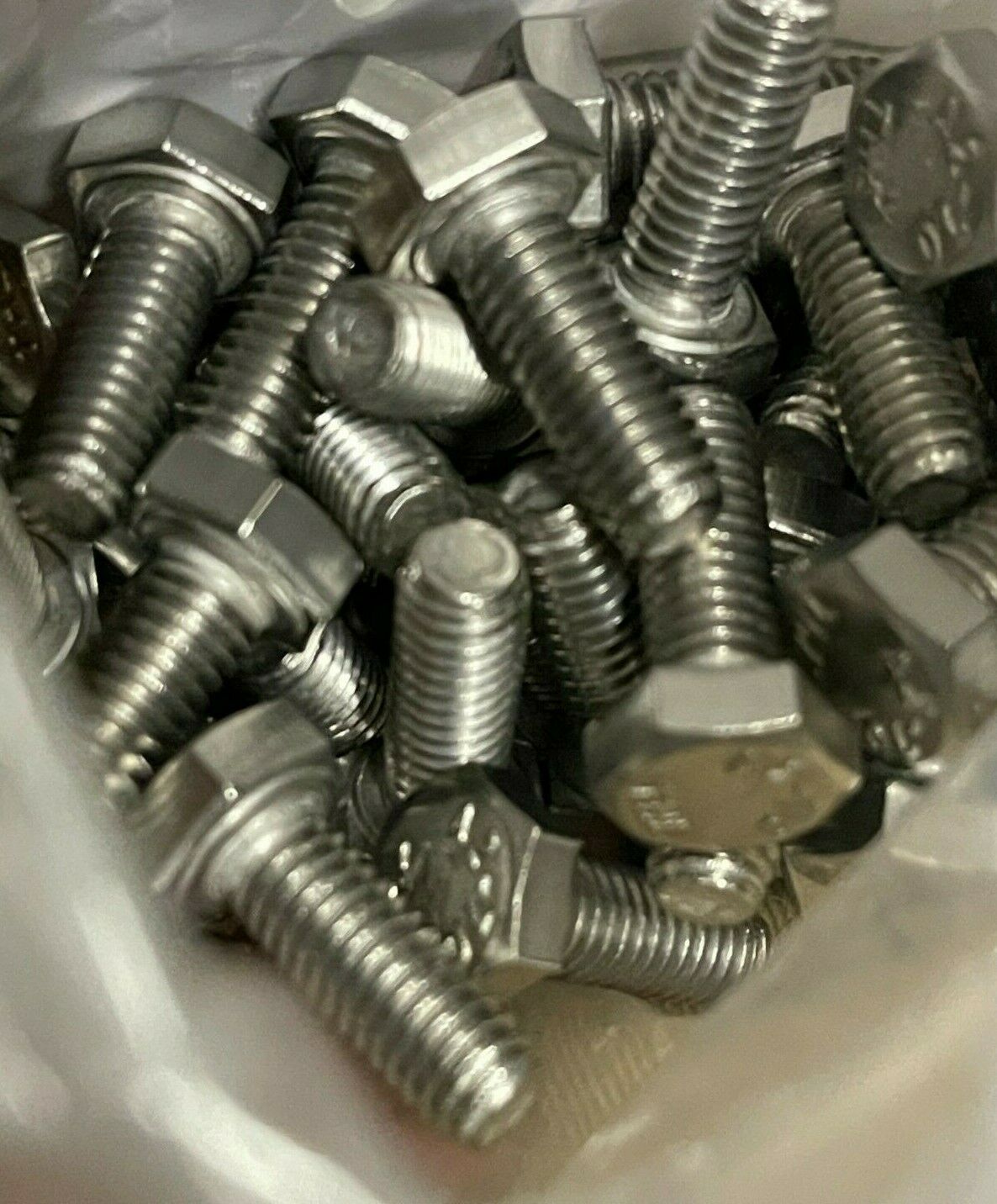 M6-1.00 X 16 mm HEX SCREW DIN 933 A2, 316 STAINLESS STEEL. MULTIPLE QUANTITIES
