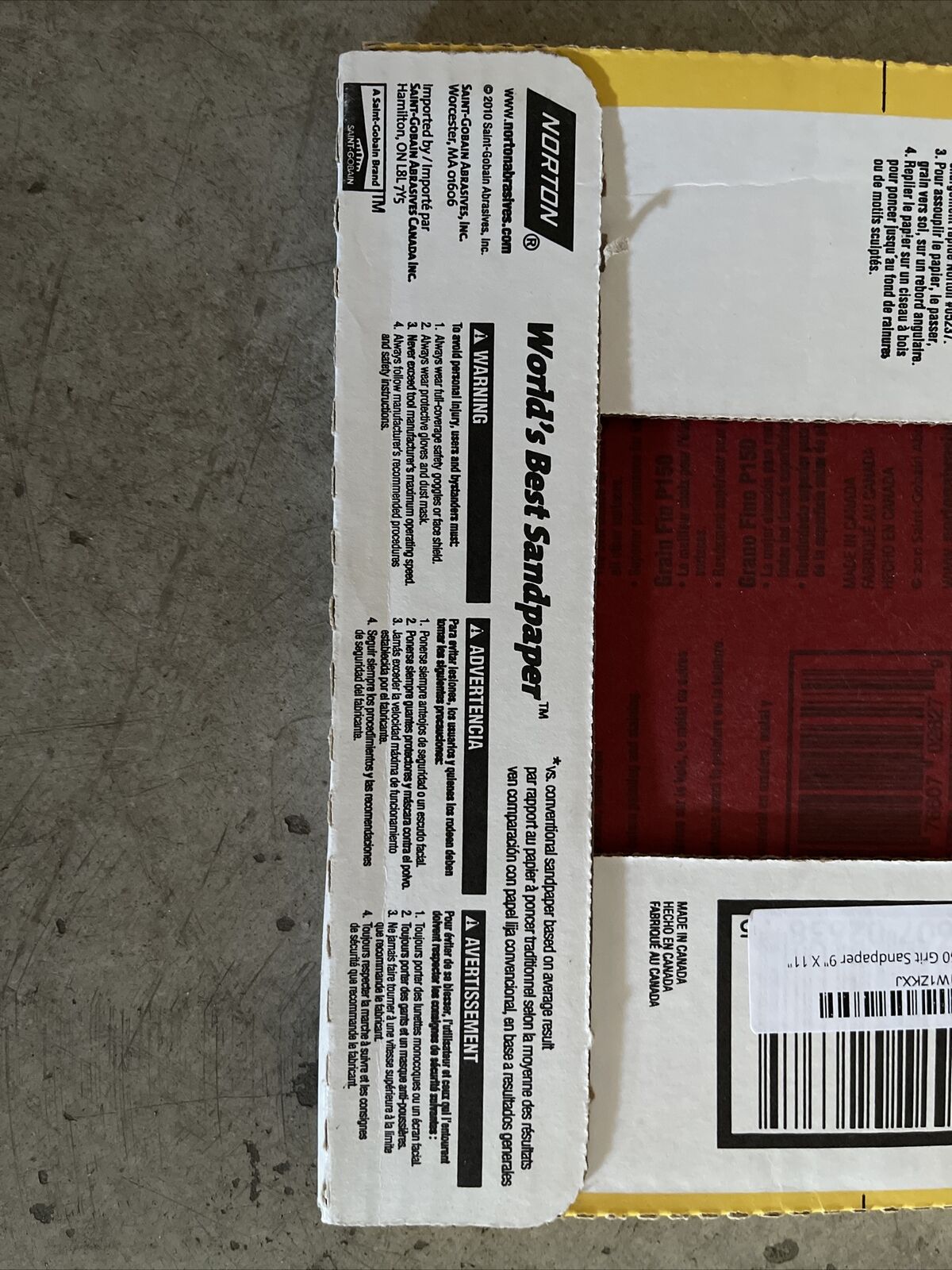 NORTON 02638 PREMIUM 150 GRIT SANDPAPER - 9" x 11" (20 SHEETS)