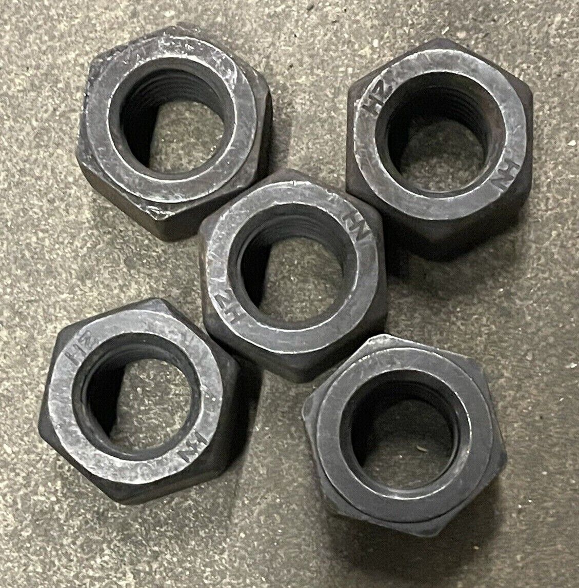 7/8"-9 HEAVY HEX NUT: STEEL, ASTM A194, GRADE 2H, PLAIN FINISH (PACK OF 5)