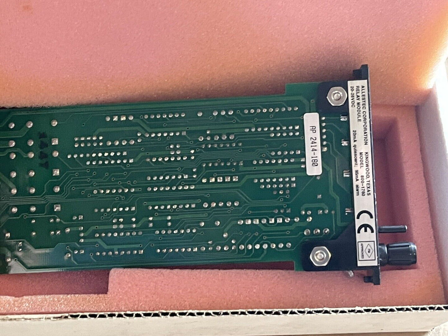 ALLESTEC 800-1760 RELAY MODULE 20-28 VDC PLC MODULE CARD