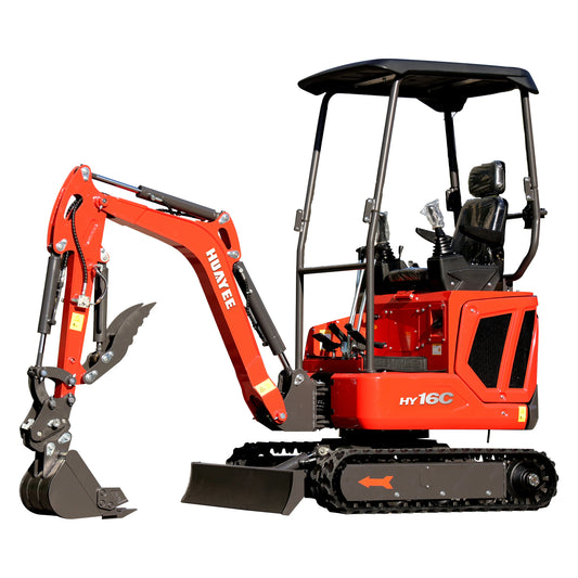 Ton Mini Excavator With 14HP Kubota Engine & Hydraulic Thumb | HUAYEE HY16C
