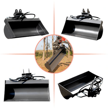 800mm 32" Tilt Bucket For 2 Ton Mini Excavators | HUAYEE HYE08 - 0