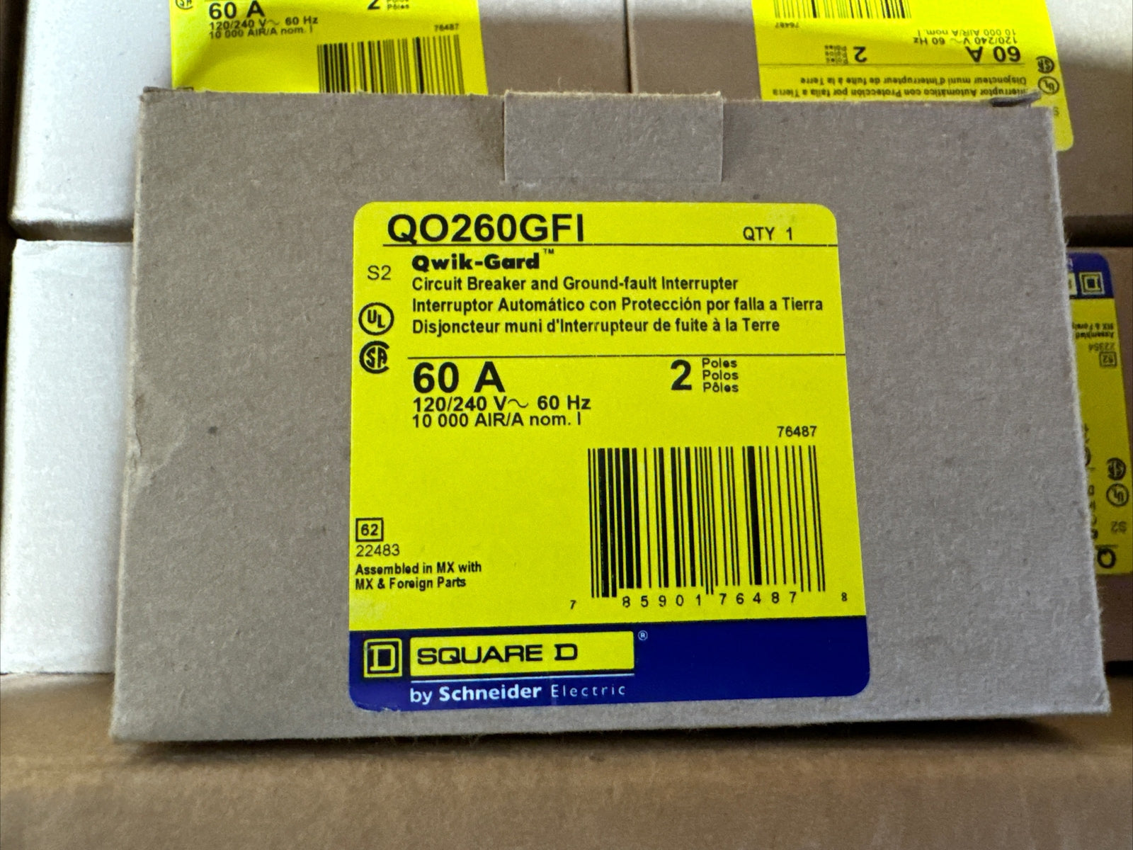 Interruttore GFCI Square D QO260GFI 2 Poli 60 Ampere - Nuovo - Foto 13