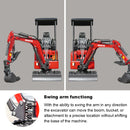 Mini Excavator With 14hp Kubota Engine | Hydraulic Thumb, Side Swing & Canopy | HUAYEE HY18B-7