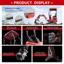 Mini Excavator With Hydraulic Thumb & Side Swing Boom - 13.5hp B&S Engine | HUAYEE HY14C-2