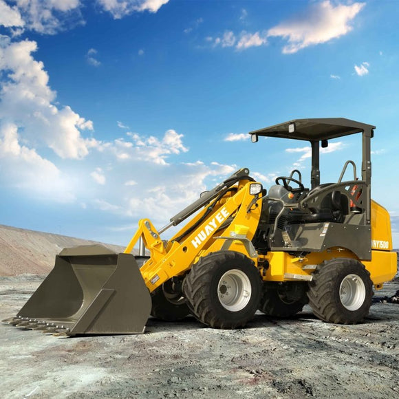 Huayee WHY1500 Articulating Wheel Loader D1703 Kubota Engine 4x4 3,000 Lift