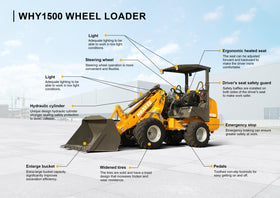 Huayee WHY1500 Articulating Wheel Loader D1703 Kubota Engine 4x4 3,000 Lift - 0