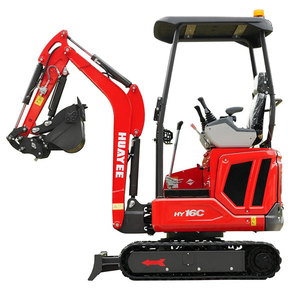 Mini Excavator with 14HP Kubota Engine & Hydraulic Thumb | HUAYEE HY16C
