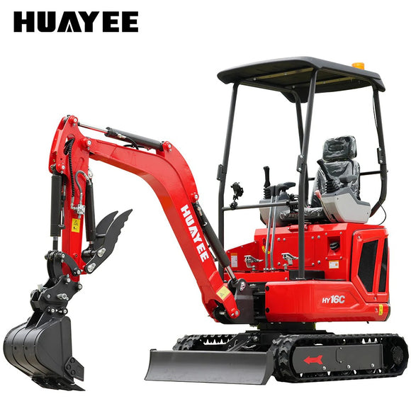 Mini Excavator with 14HP Kubota Engine & Hydraulic Thumb | HUAYEE HY16C