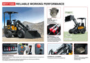 Huayee WHY1000 Mini Skid Steer Loader Perkins Diesel EPA Tier 4, 4x4, 1,300 kg Operating Weight-3