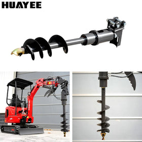 32x8" Auger Attachment For 1-1.8 Ton Mini Excavators | HUAYEE HYE02 - 0