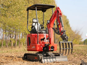 Rake For 1-1.8 Ton Mini Excavators | HUAYEE HYE01-3 - 0