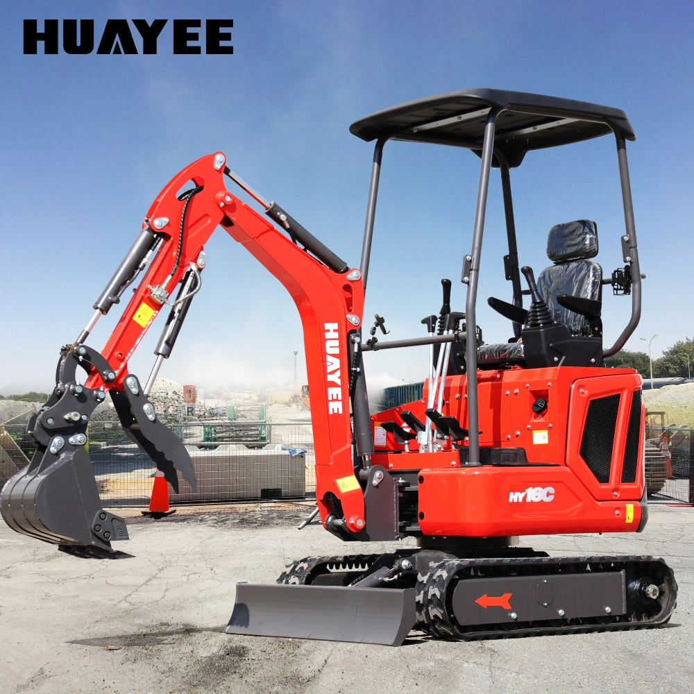 Ton Mini Excavator With 14HP Kubota Engine & Hydraulic Thumb | HUAYEE HY16C