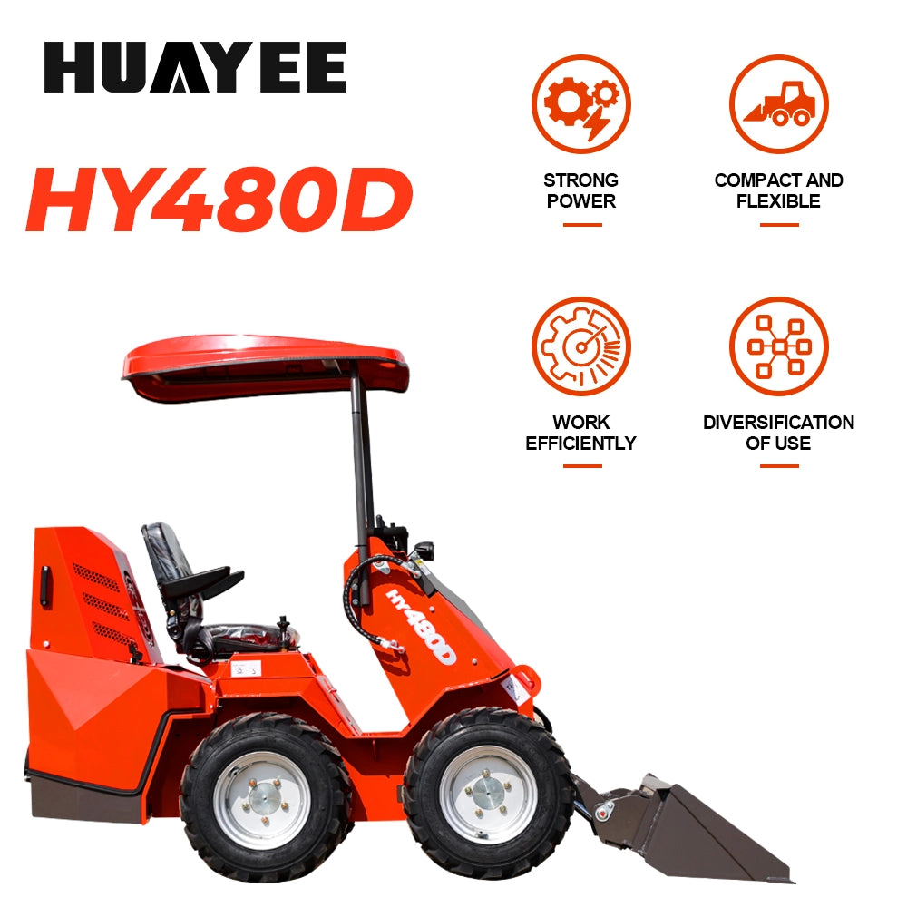Mini Wheel Skid Steer Loader With 23 Hp B&S Engine & Canopy | HUAYEE H ...