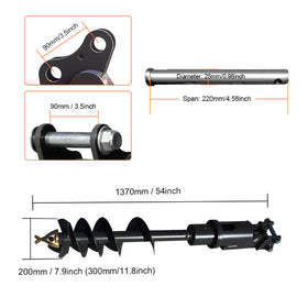 Mini Excavator Auger | 32x8" For Up To 2.5 Ton Machines | HUAYEE HYE06 - 0