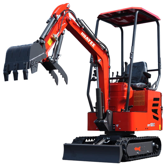 Mini Excavator - Hydraulic Thumb Clamp, 13.5HP Rato Engine Gas Powered | HUAYEE HY12C