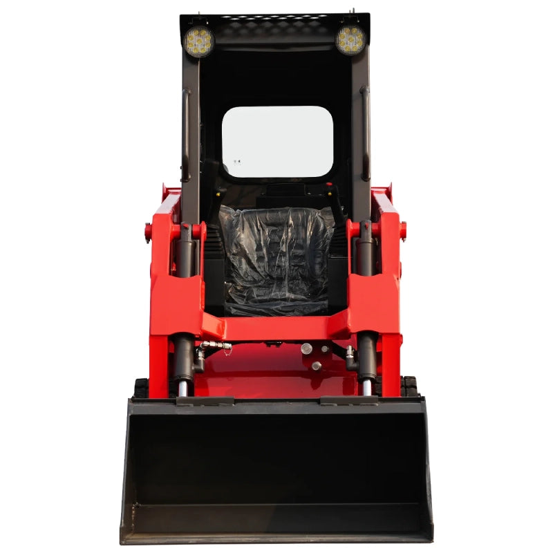 Professional Mini Wheel Skid Steer Loader With 24HP Kubota Diesel Engi ...