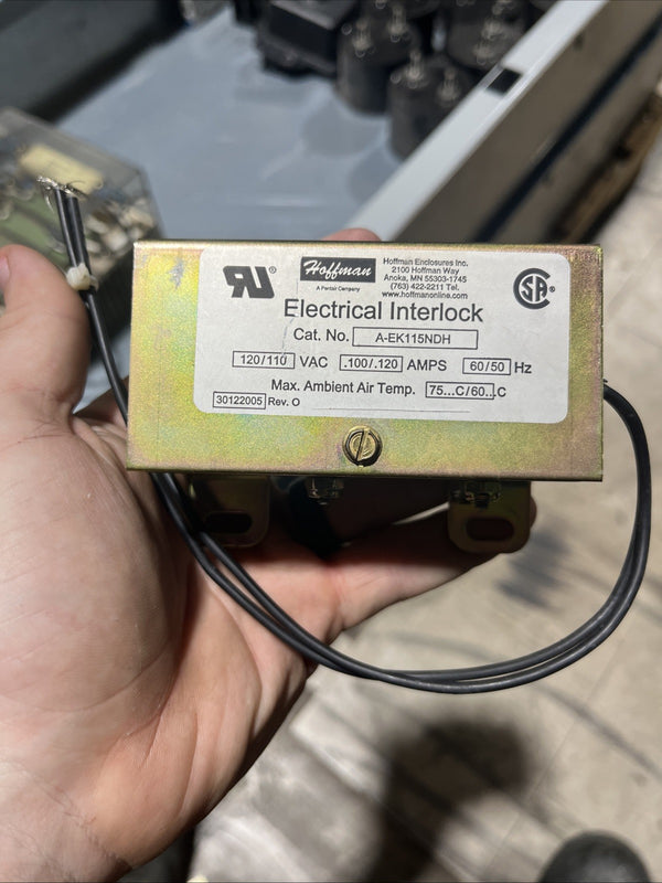 HOFFMAN ELECTRICAL INTERLOCK AEK115NDH 120/110VAC 60/50HZ – Energy ...