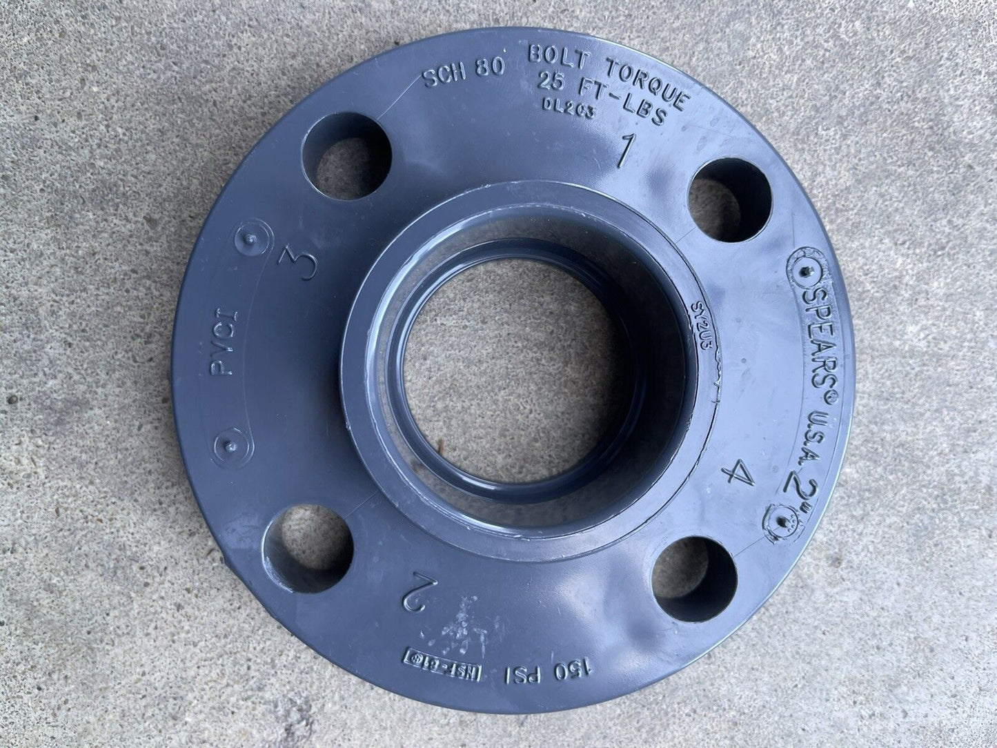 SPEARS 854-020 VAN STONE FLANGE SOCKET CLASS 150, SCHEDULE 80 PVC, 2" PIPE SIZE