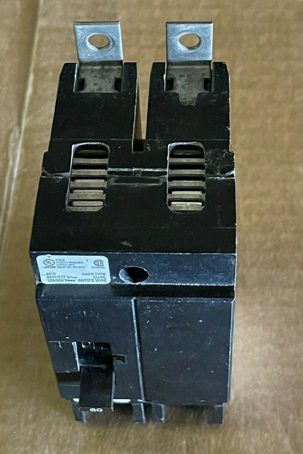 EATON CUTLER HAMMER GHB2060 CIRCUIT BREAKER, THERMAL MAGNETIC, 60A, 277/480 VAC