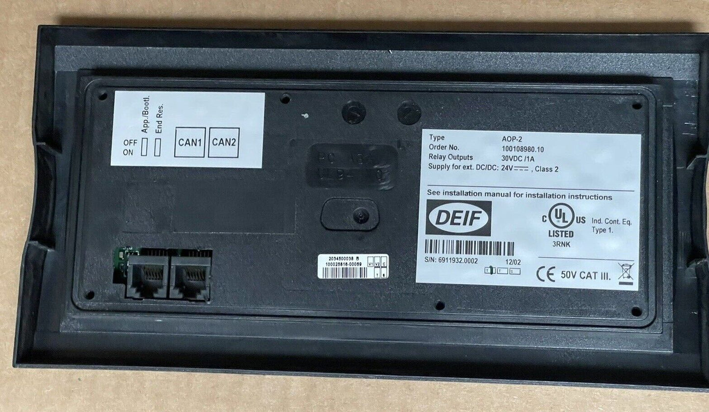 DEIF AOP-2 DISPLAY UNIT - ADDITIONAL OPERATOR PANEL