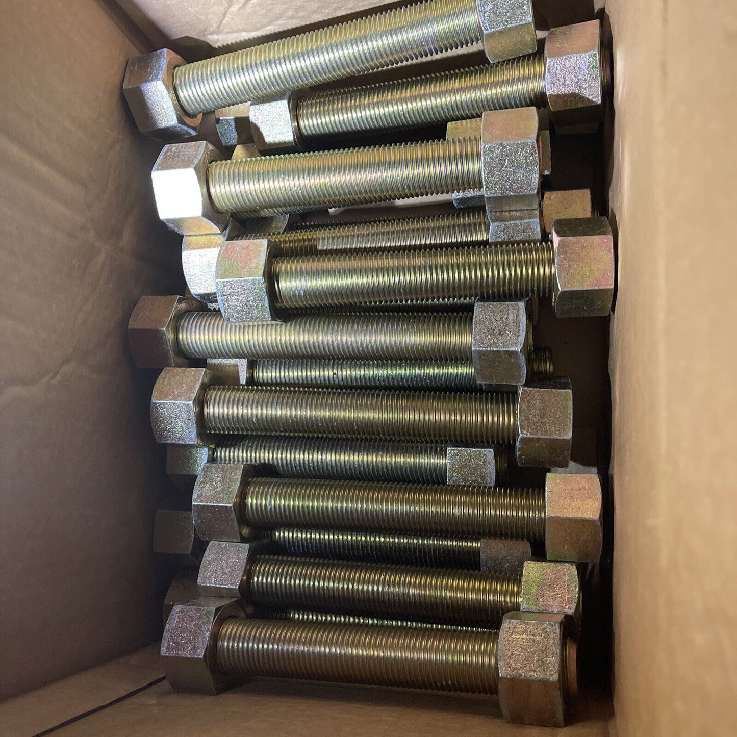 1-1/4"-8 x 9" (OAL 9-1/4") A193 GRADE B7 ZINC FULLY THREADED STUD WITH TWO NUTS