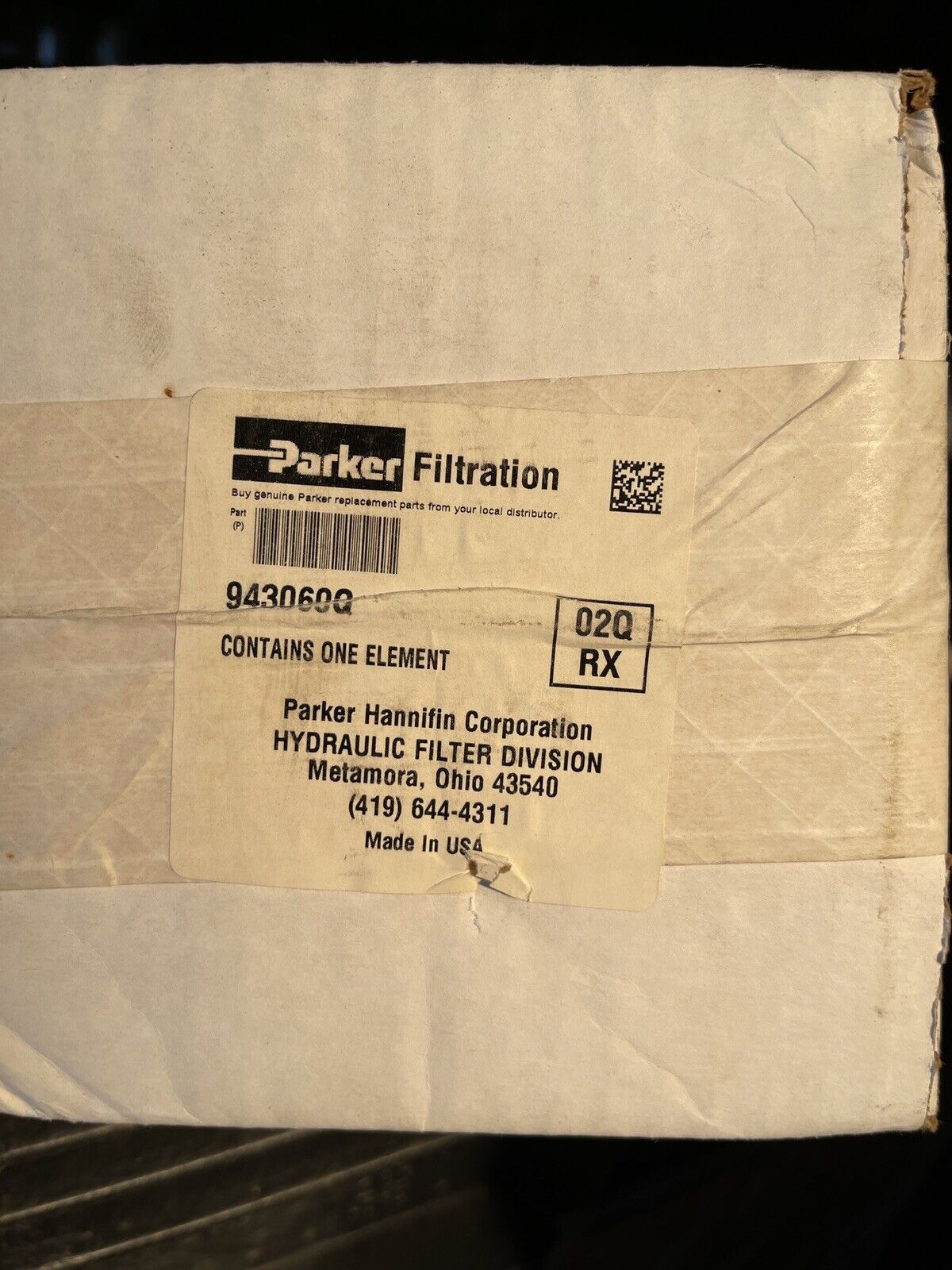 PARKER HANNIFIN 943060Q HYDRAULIC FILTER ELEMENT (HILCO PH716)