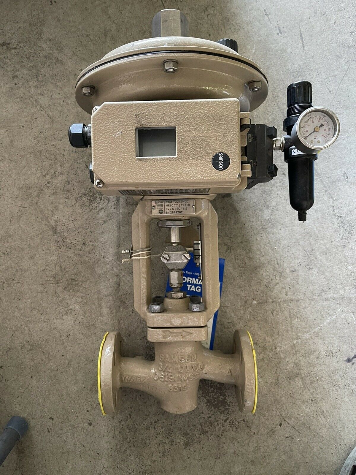 SAMSON 3241 A216WCC 3/4” PNEUMATIC GLOBE CONTROL VALVE