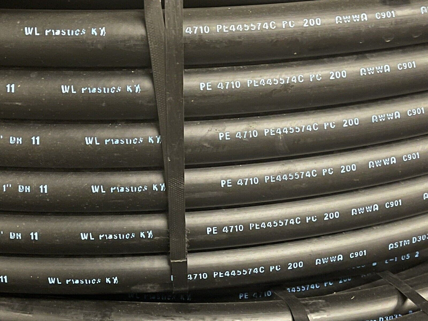 WL PLASTICS PE4710 PRESSURE RATED POLYETHYLENE PIPE 1" IPS SDR11, 500 Ft. COIL