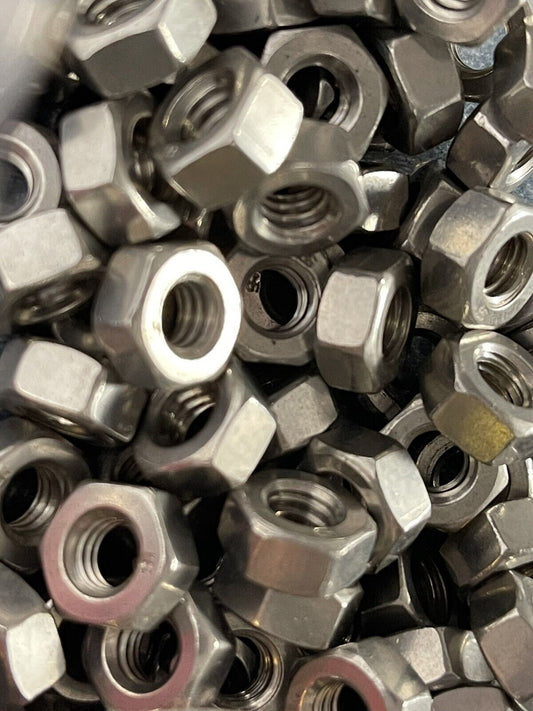 1/4"-20 UNC FINISHED HEX NUTS, 316 STAINLES STEEL (100 PACK)