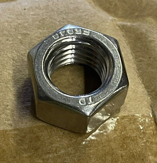 5/8"-11 UNC FULLY FINISHED HEX NUTS, STAINLESS STEEL, GRADE 18-8 (5 PACK)