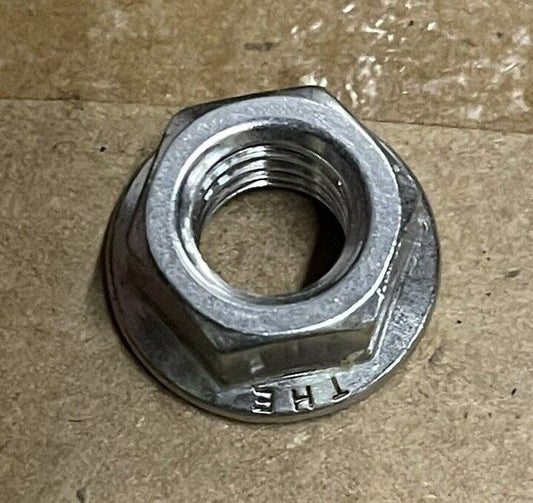3/8"-16 STAINLESS STEEL FLANGE NUTS SERRATED BASE LOCK, ANTI-VIBRATION (25 PACK)