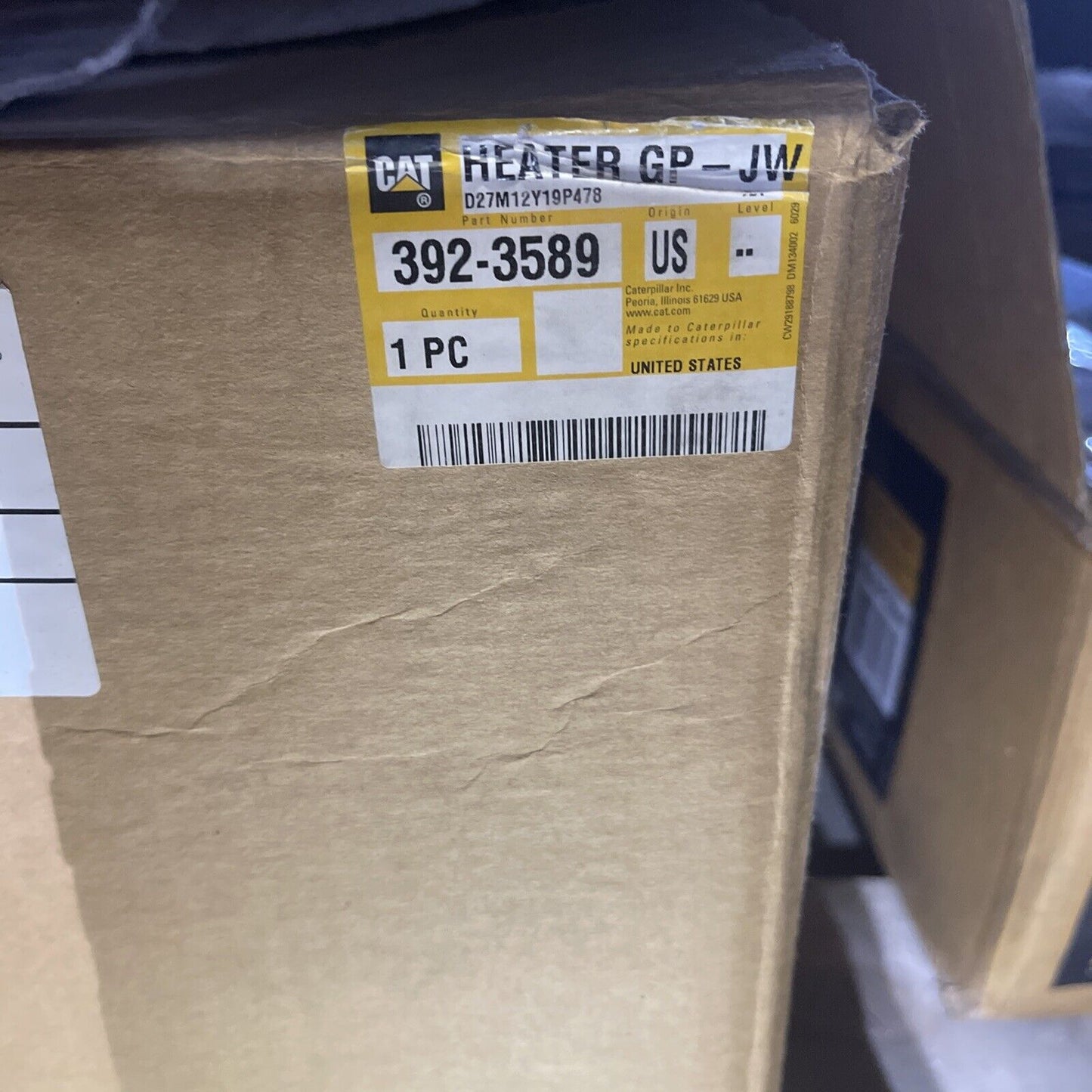 CATERPILLAR CAT 392-3589 HEATING SYSTEM 380 - 480 Volt, 9000 Watt at 60 Hz.