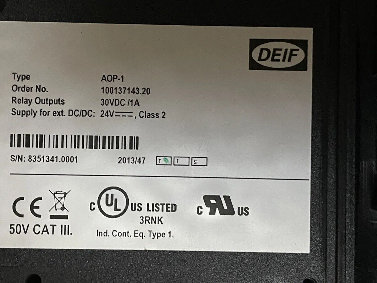 DEIF AOP-1 DISPLAY UNIT - ADDITIONAL OPERATOR PANEL