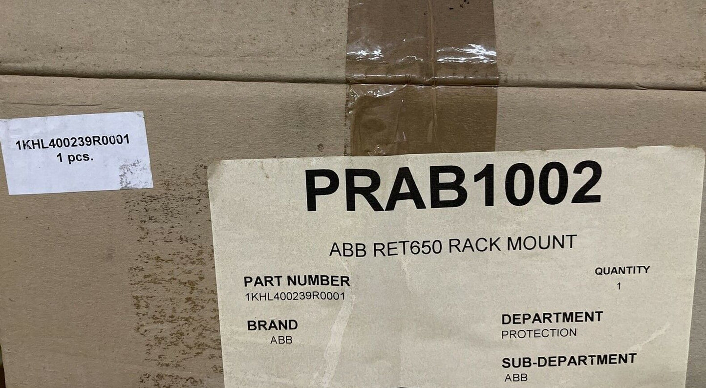 ABB RET650 RACK MOUNTING KIT FOR A SINGLE 6U HALF 19" IED, 1KHL400239R0001