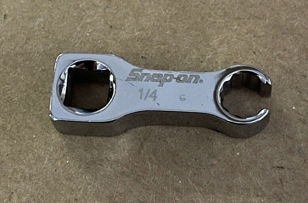 SNAP-ON 1/4" DRIVE 12-POINT SAE 1/4" SHALLOW FLARE NUT CROWFOOT WRENCH, TMRX8