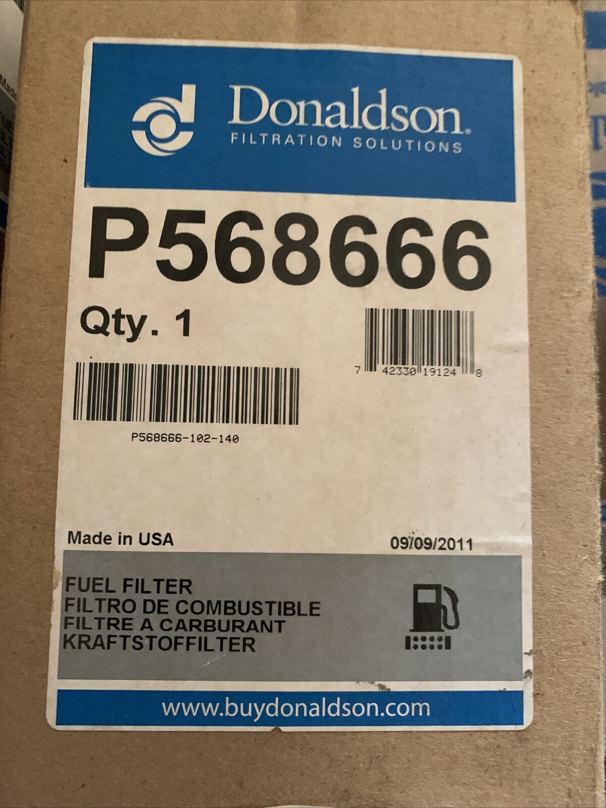 DONALDSON P568666 FUEL FILTER - D.E.R.T. TECHNOLOGY (FITS DBB8666)