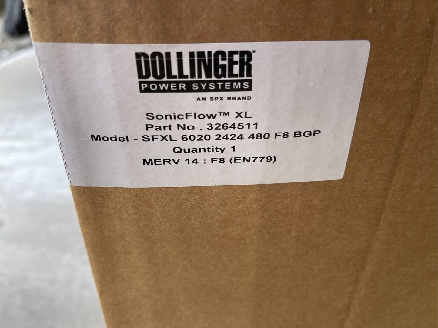 DOLLINGER SONICFLOW SFXL 6020-2424-480 F8 BGP PANEL FILTER ELEMENT (MERV 14)