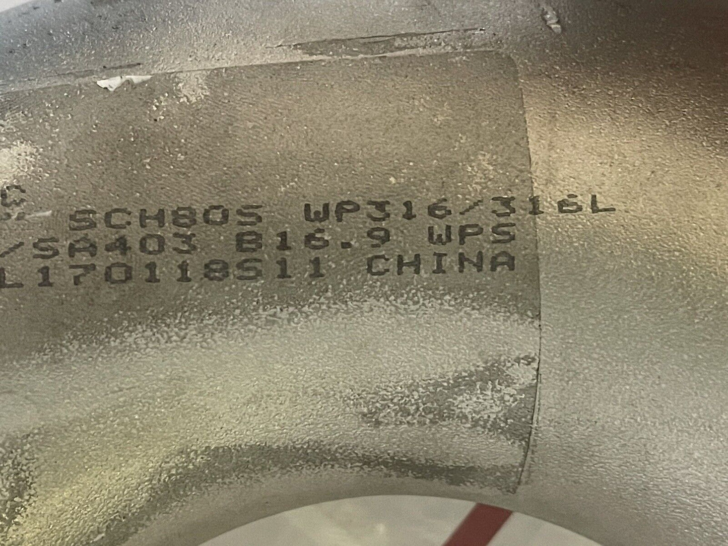 90 DEGREES 3" PIPE SIZE BUTT-WELD ELBOW, A/SA403, WP316/316L, SCH. 80S, 316 SS