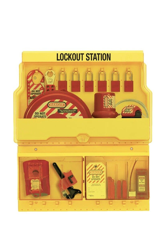 MASTER LOCK S1900VE1106 DELUXE LOCKOUT STATION, 52 COMPONENTS