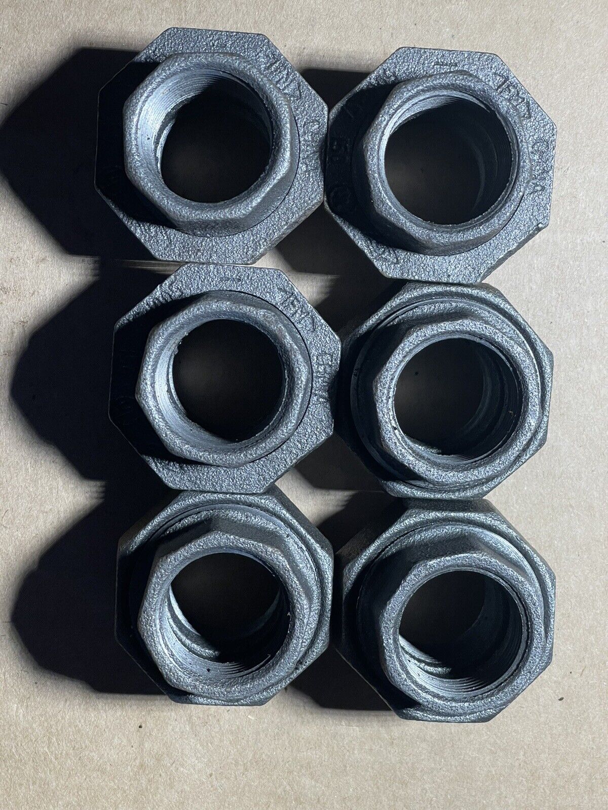 1" BLACK IRON MALLEABLE PIPE UNION FITTING (PACK OF 6 PCS.)