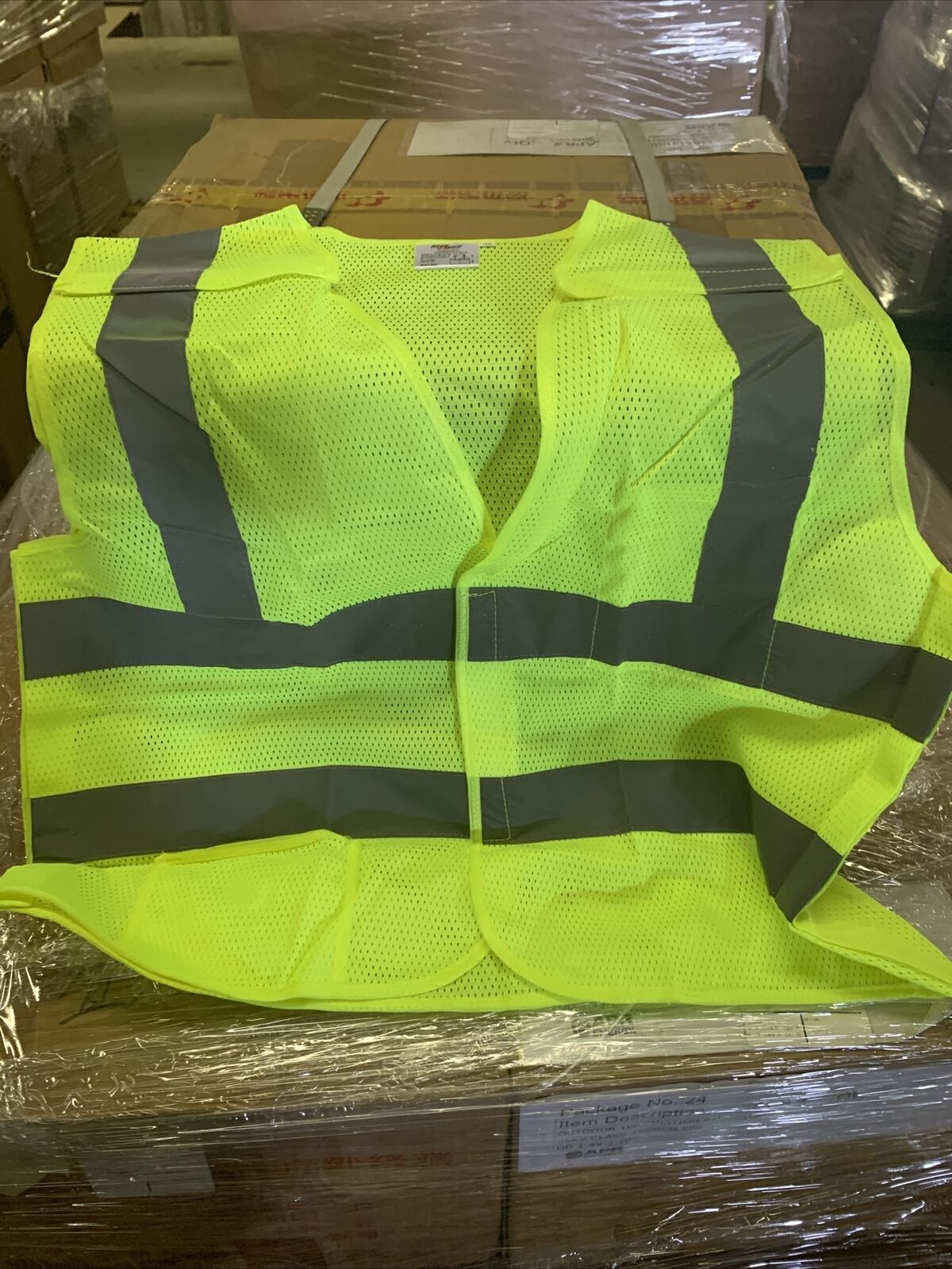 RITZ SAFETY RTZVB231P BREAKAWAY CLASS 2 LIME VEST SIZE XL - BOX OF 50 Pcs.