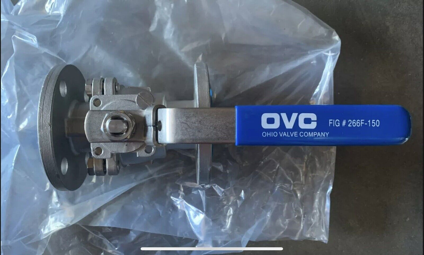 OVC 266F-150 1-1/2" FULL PORT FLANGED BALL VALVE, 316 STAINLESS STEEL, CLASS 150