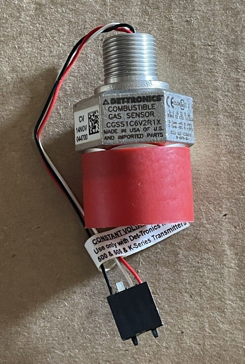 DET-TRONICS CGSS1C6V2R1X CATALYTIC COMBUSTIBLE GAS SENSOR. M20, 6LW, CV