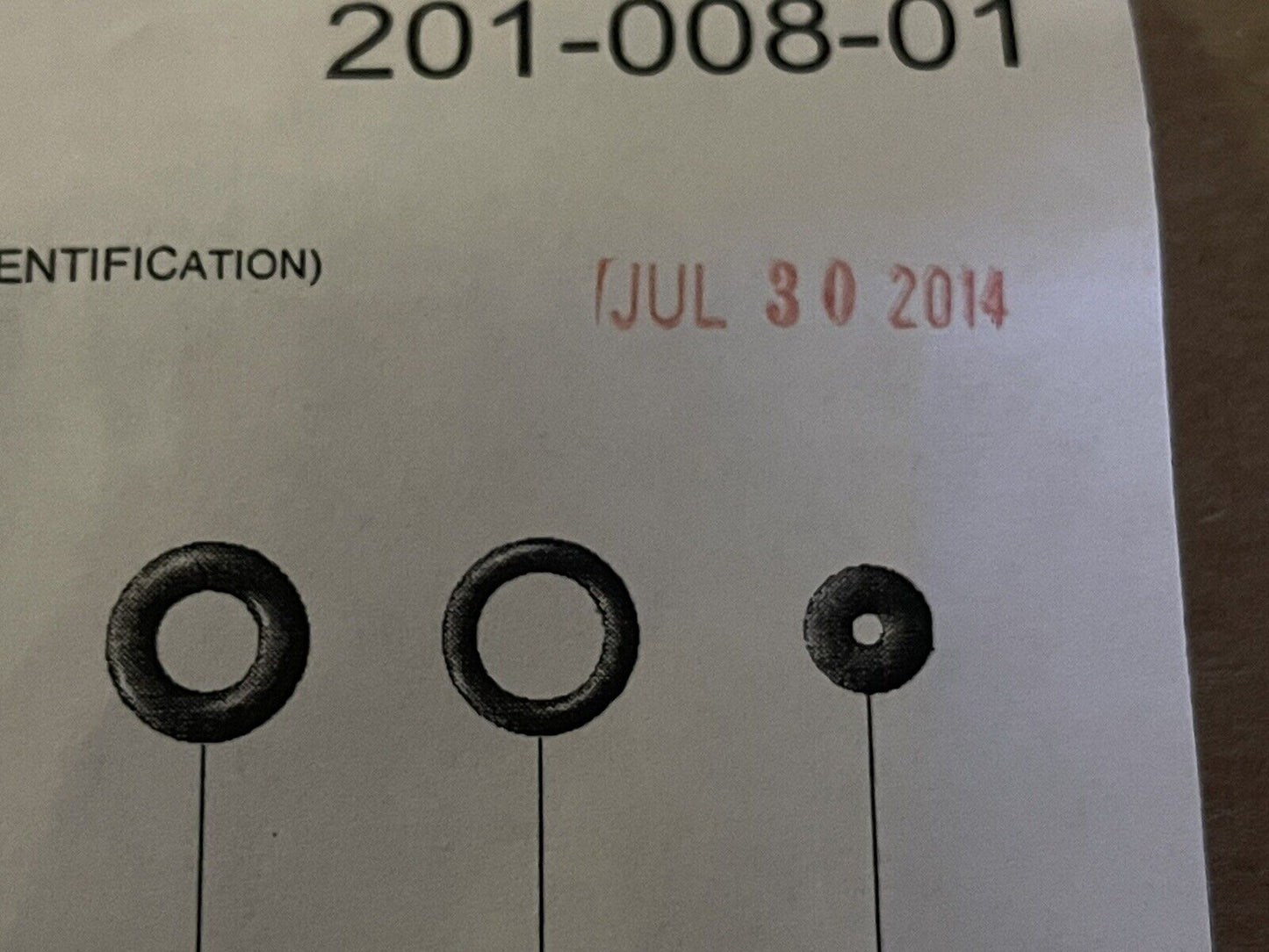 GE 201-120-01 MOONEY O-RING NITRILE SEAL KIT FOR SERIES 20/20S PILOTS