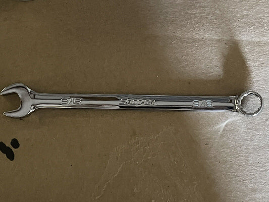 SNAP-ON 9/16" 12-POINT SAE FLANK DRIVE COMBINATION WRENCH, CHROME FINISH, OEX18B