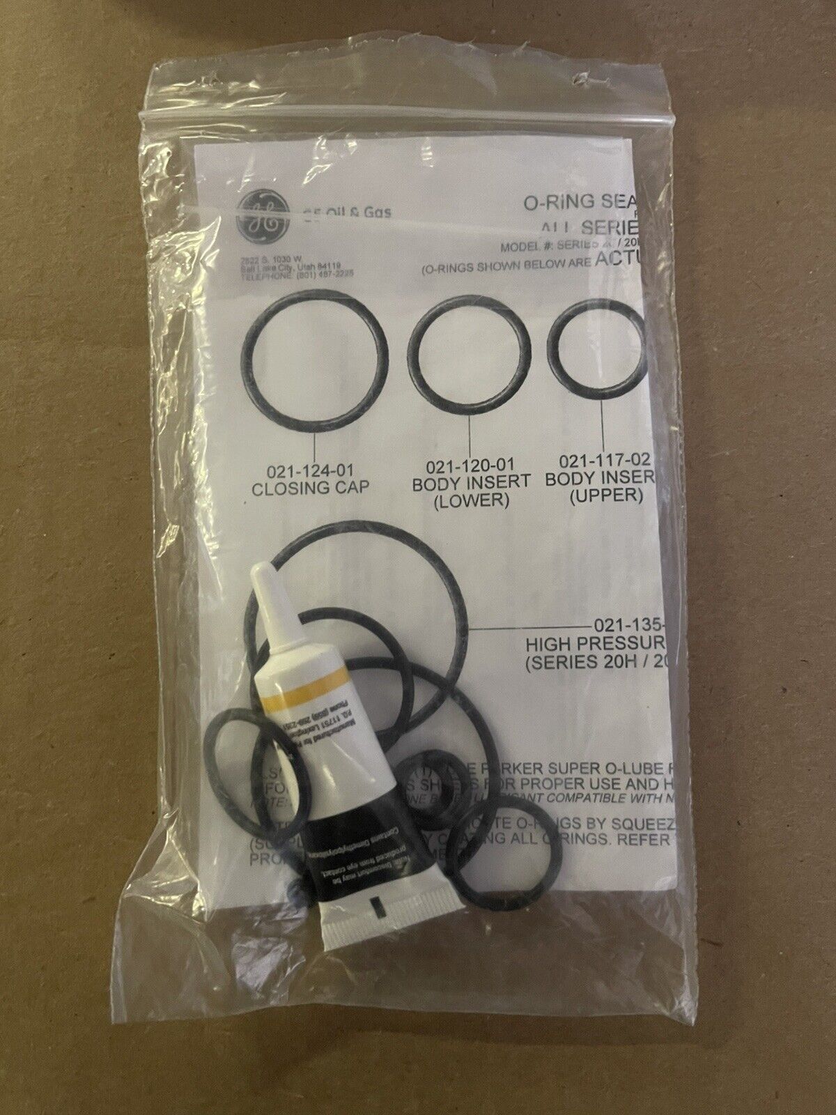 GE 201-120-01 MOONEY O-RING NITRILE SEAL KIT FOR SERIES 20/20S PILOTS