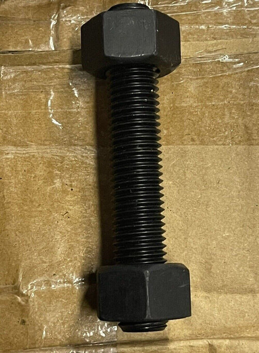 3/4"-10 x 4-1/2" STEEL FULLY THREADED STUD WITH 2 NUTS, BLACK OXIDE, GRADE B7